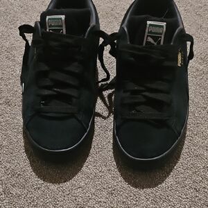 Puma Men's Black and Gold Sneakers